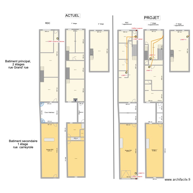 ENEDIS. Plan de 30 pièces et 769 m2