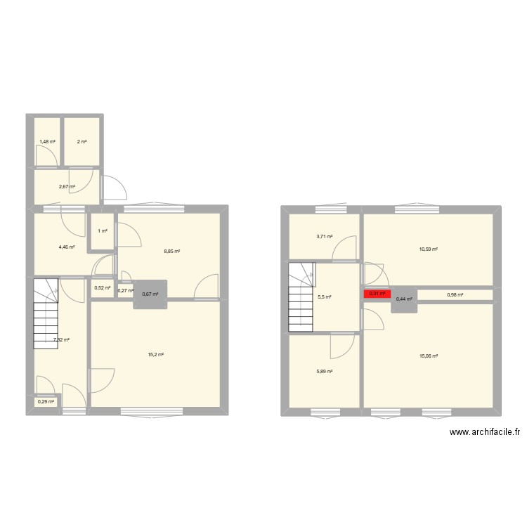 version 2.0. Plan de 20 pièces et 87 m2