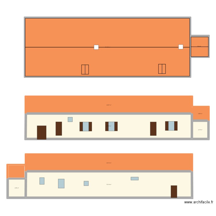 moulin - toiture. Plan de 9 pièces et 401 m2