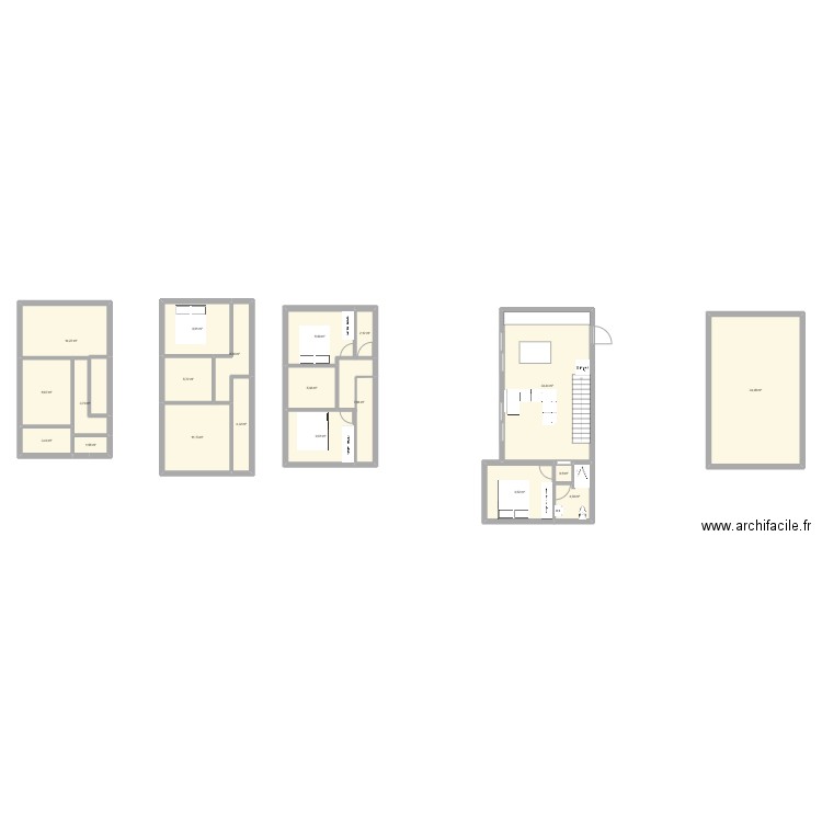 Papaye 1 sdb. Plan de 20 pièces et 183 m2