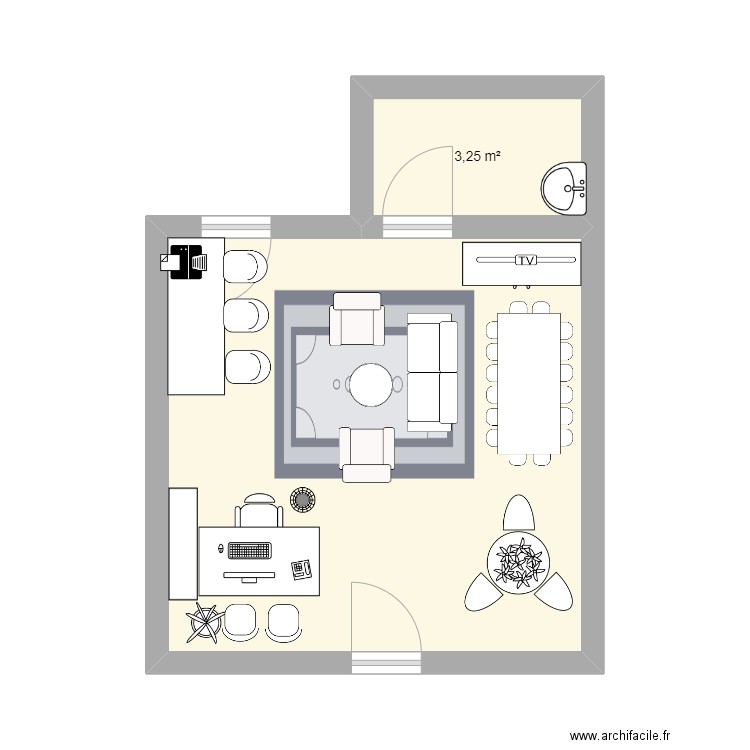 plan stephane plaza . Plan de 2 pièces et 26 m2