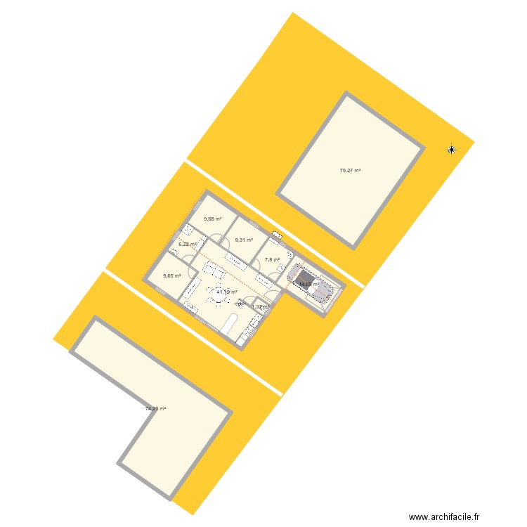 Maison ST Palais. Plan de 10 pièces et 253 m2