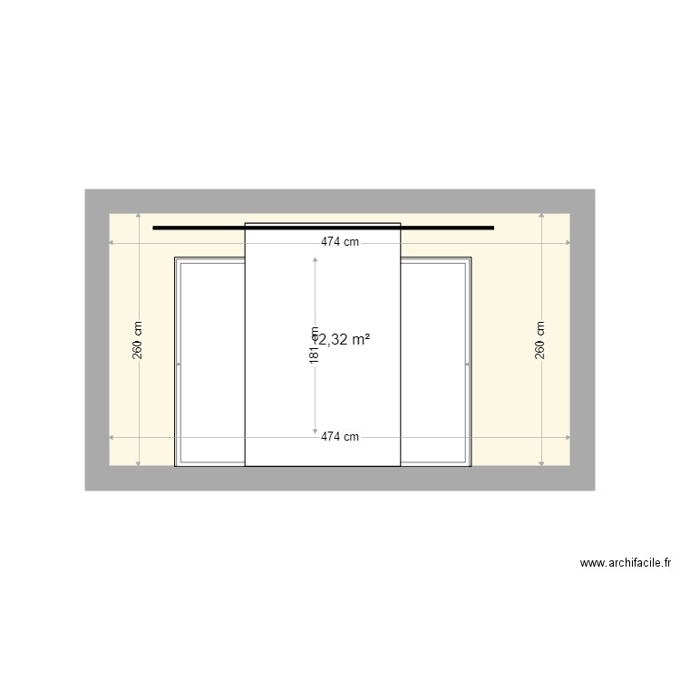 Vauxter2. Plan de 1 pièce et 12 m2