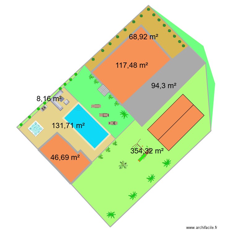 AMENAGEMENT. Plan de 7 pièces et 822 m2