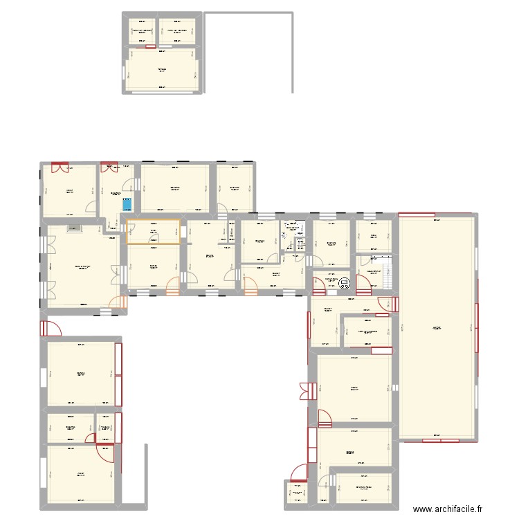 Maison HBV. Plan de 31 pièces et 534 m2