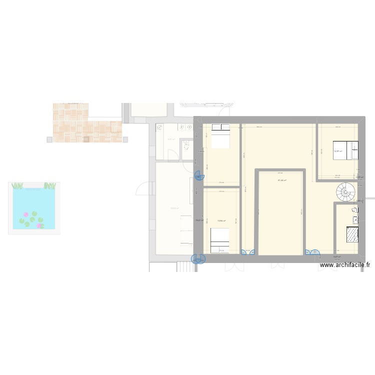 Bordeleix v9. Plan de 14 pièces et 274 m2