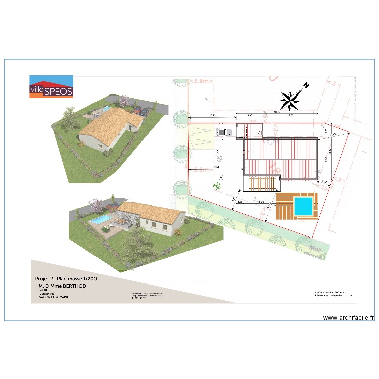 Plan-Parcelle-Piscine. Plan de 0 pièce et 0 m2