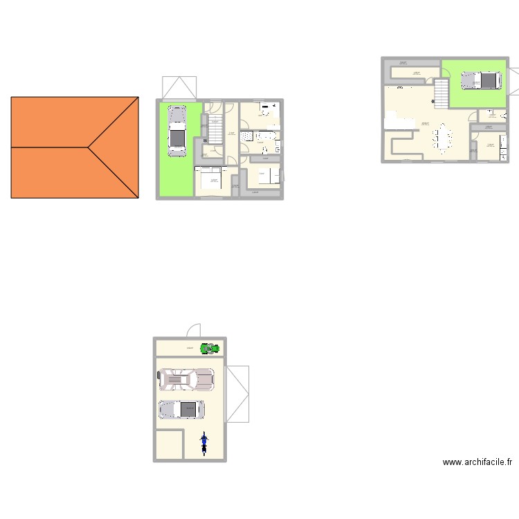 maison 1. Plan de 23 pièces et 244 m2