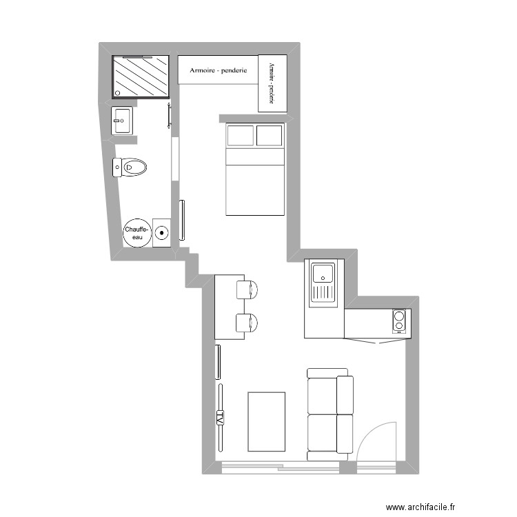 STUDIO COURS. Plan de 0 pièce et 0 m2