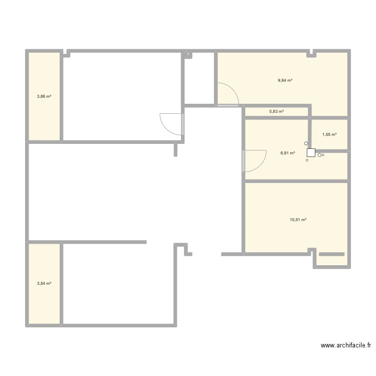 elbiar2. Plan de 7 pièces et 37 m2