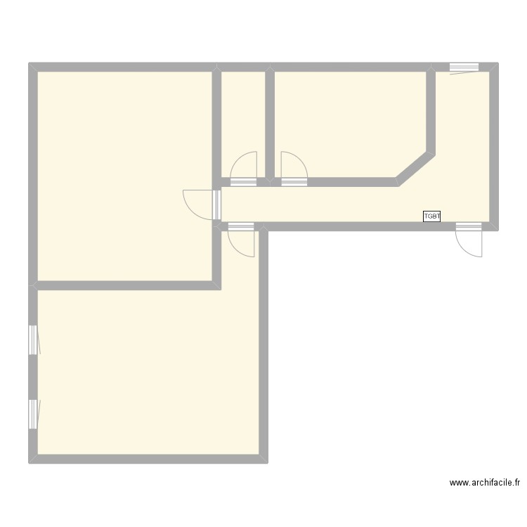 ADPF. Plan de 4 pièces et 105 m2