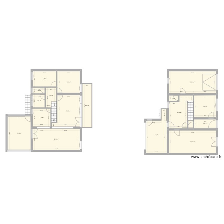 maison3. Plan de 18 pièces et 199 m2