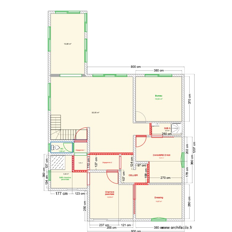 Plan PAS 2024 v3. Plan de 10 pièces et 116 m2