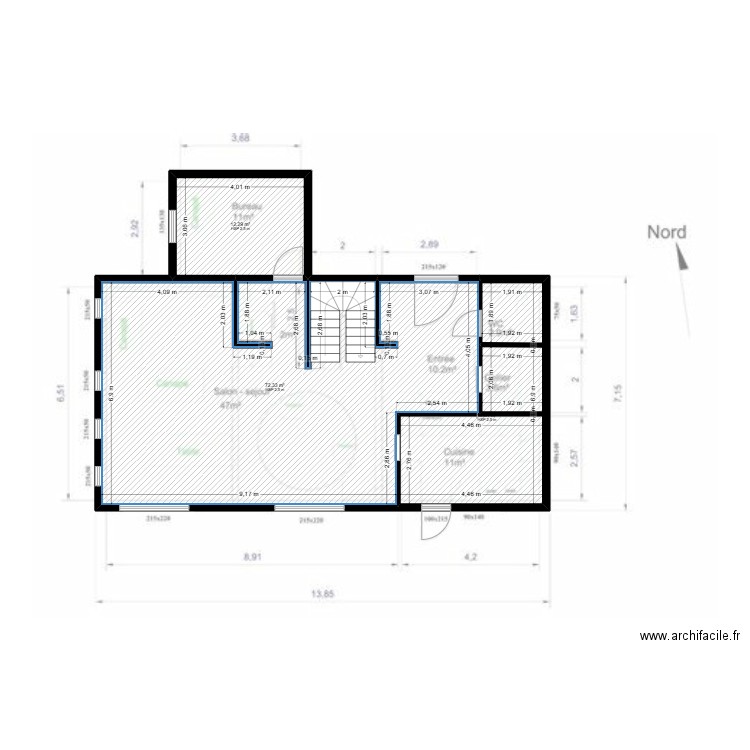 PLAN ELECTRIQUE - EX 2. Plan de 3 pièces et 104 m2