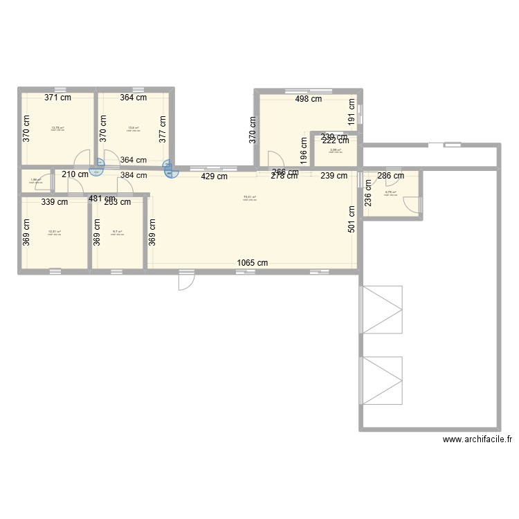 plan maison 140225. Plan de 8 pièces et 135 m2