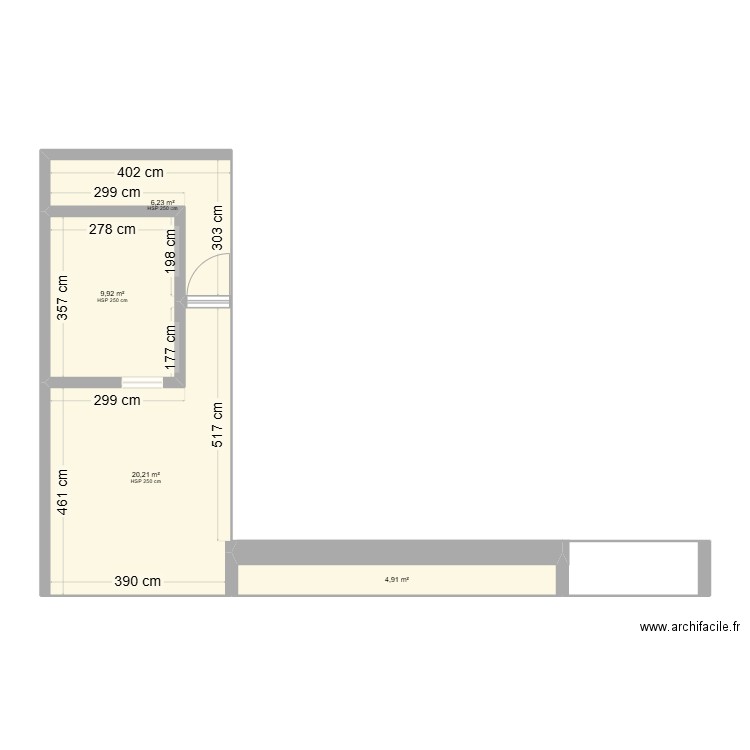 GARAGE P1. Plan de 4 pièces et 41 m2