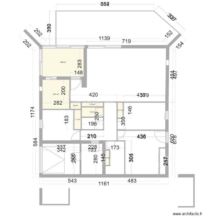 Bubu Home. Plan de 8 pièces et 22 m2