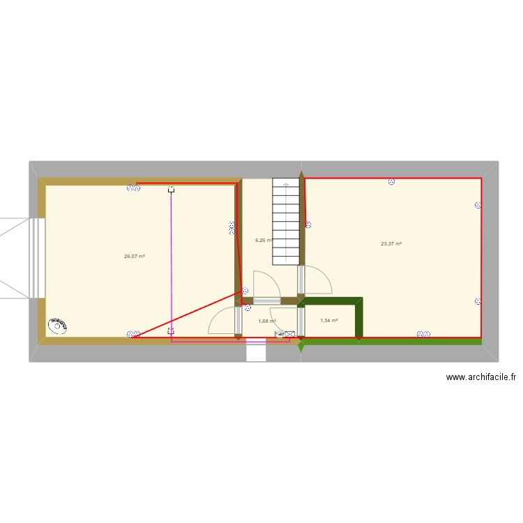 garage le goulet prises. Plan de 5 pièces et 59 m2