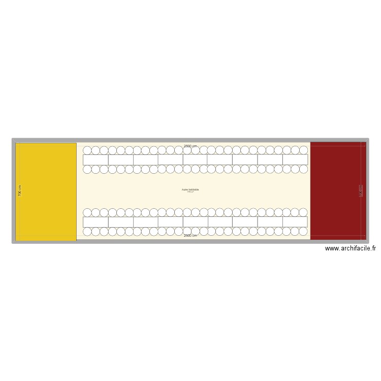 Plan mariage. Plan de 1 pièce et 175 m2