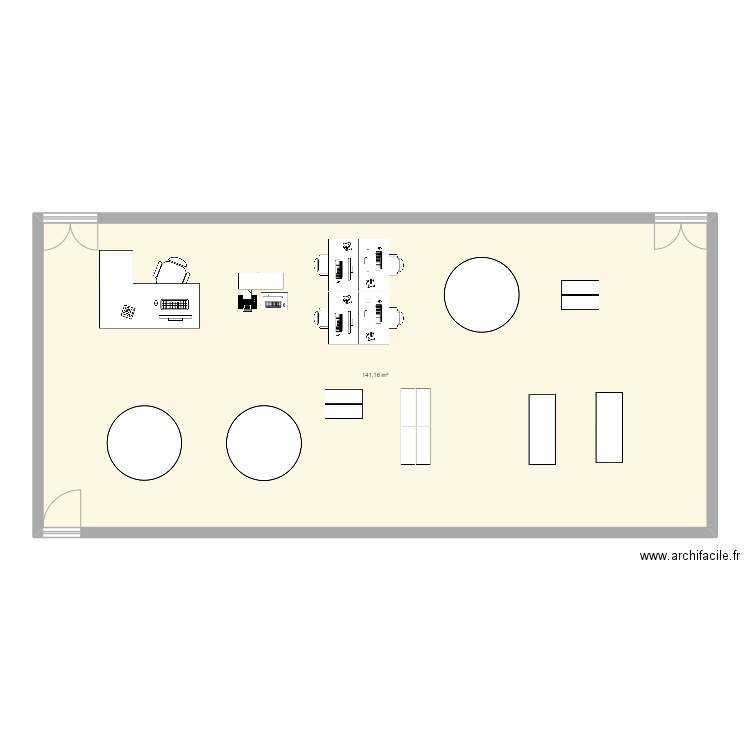 PLAN CDI. Plan de 1 pièce et 141 m2