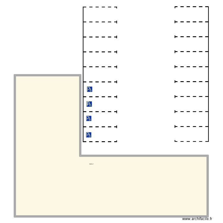 coworking. Plan de 1 pièce et 365 m2