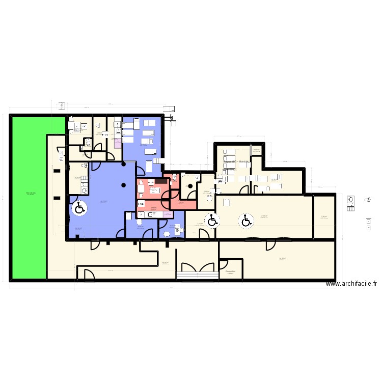 92C35JM Projet V3.1 BiJ corrigé cotes réelles. Plan de 27 pièces et 363 m2