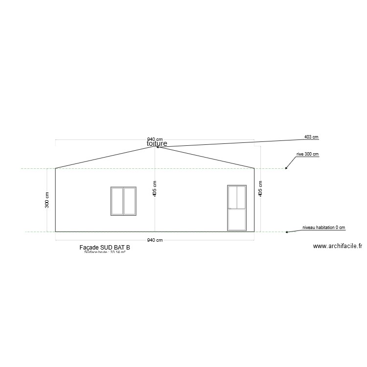 NOUVEAU BAT B facade SUD. Plan de 0 pièce et 0 m2