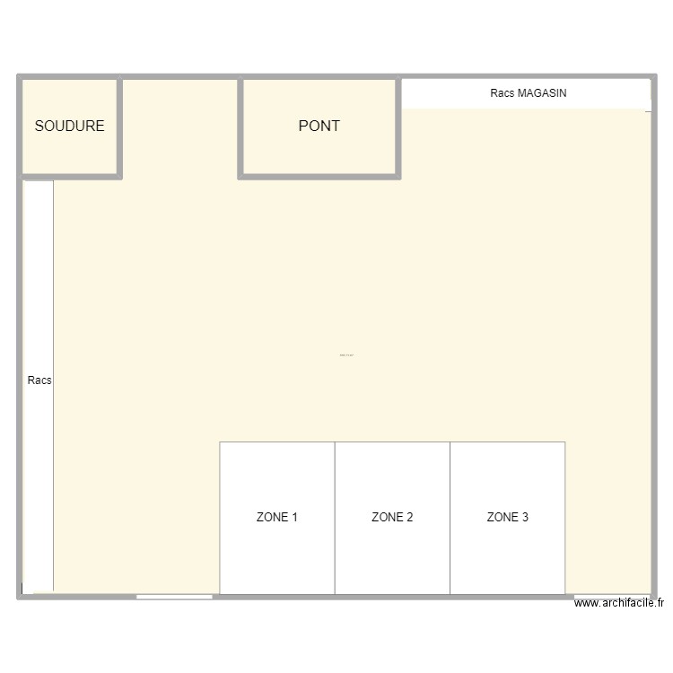 ATELIER LYON. Plan de 3 pièces et 884 m2