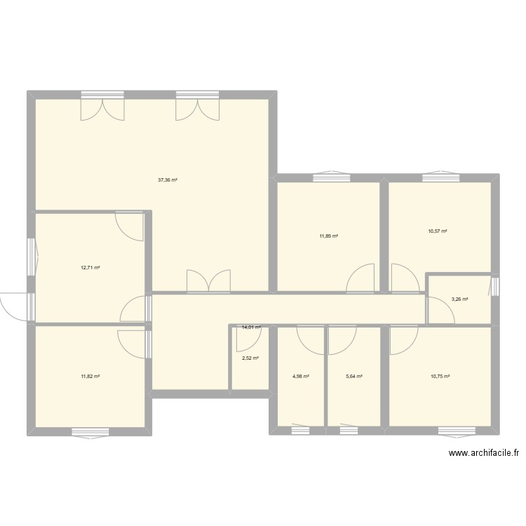 Plan sommiere modif. Plan de 11 pièces et 126 m2