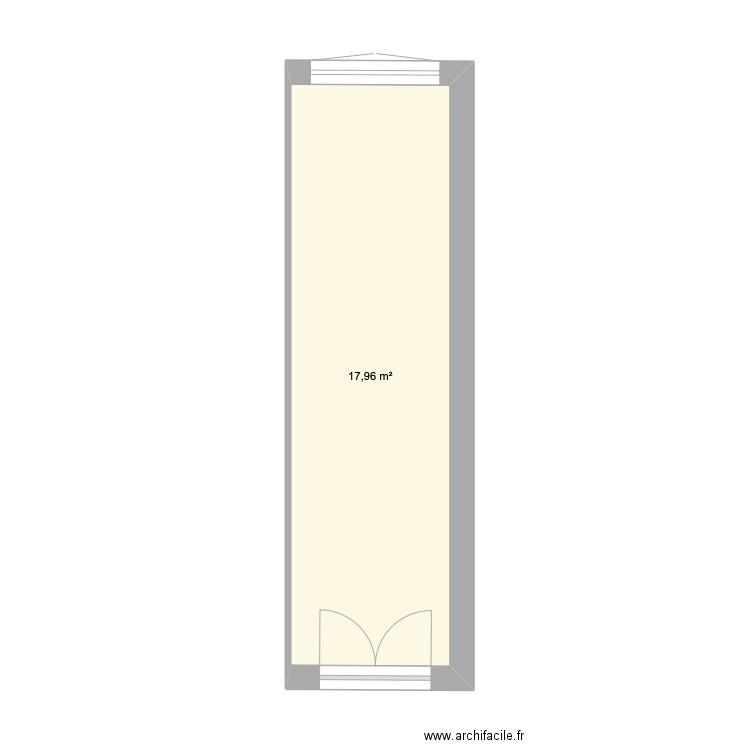 expansion. Plan de 1 pièce et 18 m2