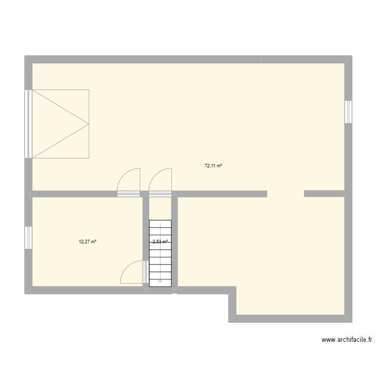 Garage + Buanderie. Plan de 3 pièces et 87 m2