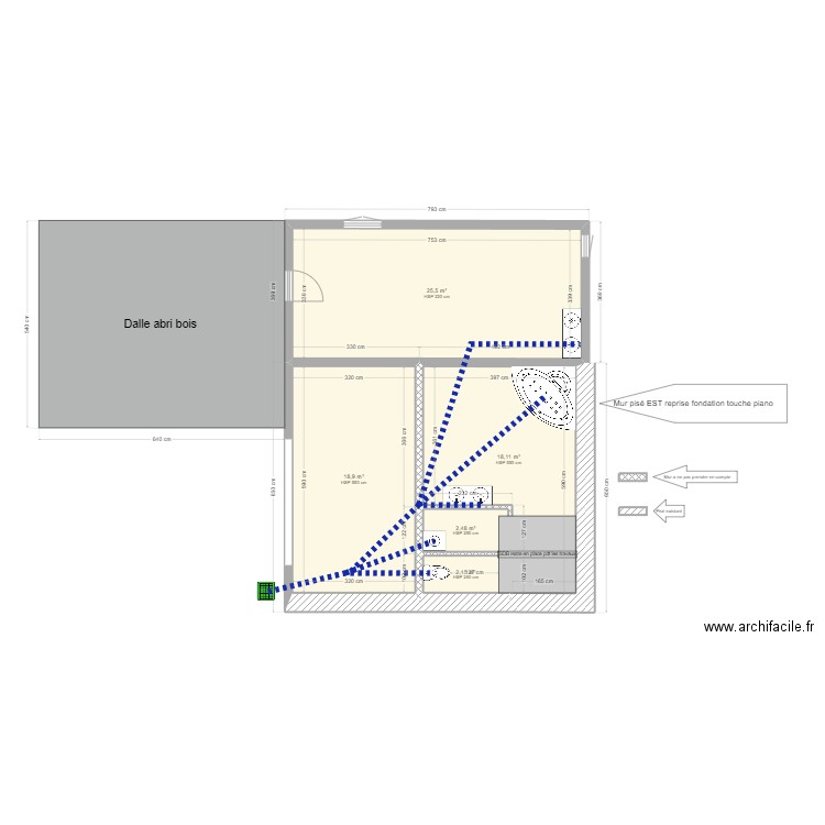 plan macon. Plan de 5 pièces et 67 m2