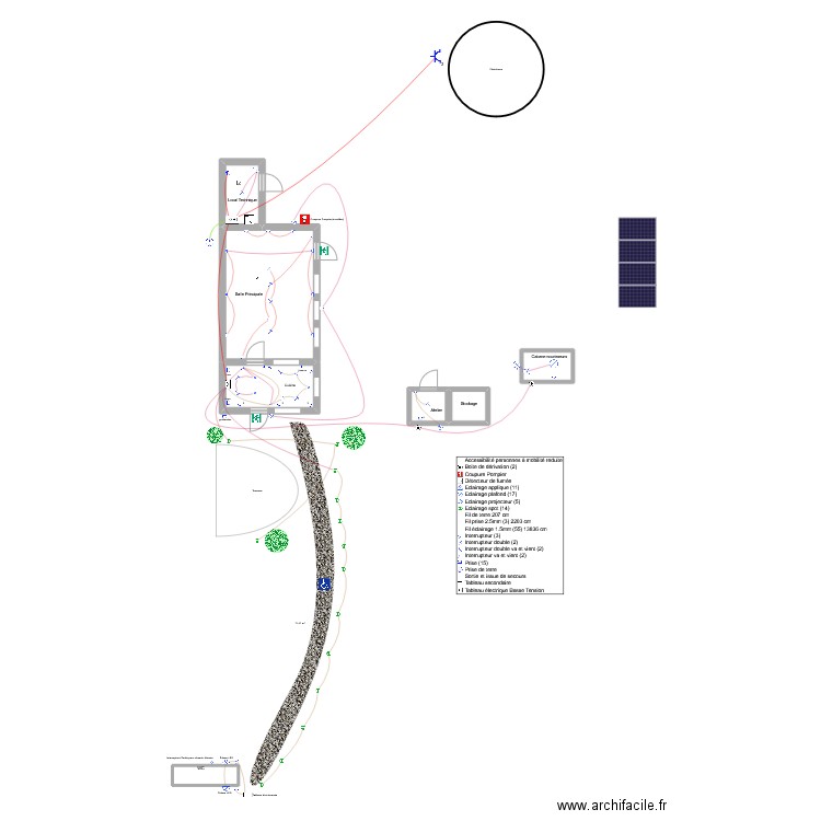 Ferme de l'attrape rêve. Plan de 8 pièces et 47 m2