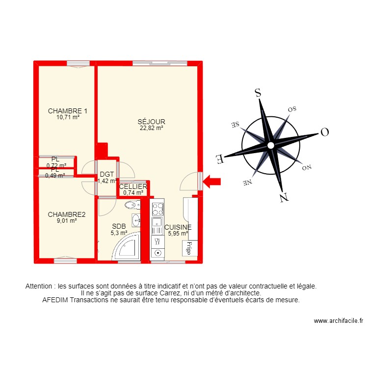 BI24925. Plan de 12 pièces et 67 m2