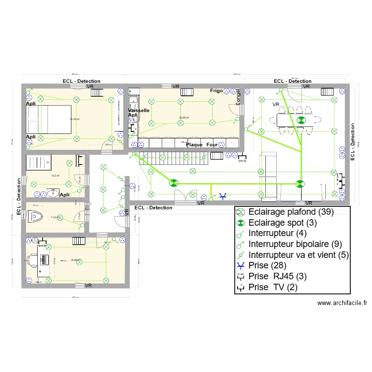 Luther1 maison. Plan de 7 pièces et 110 m2