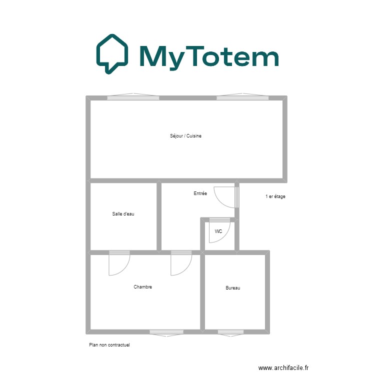 Plan AMAR. Plan de 6 pièces et 54 m2