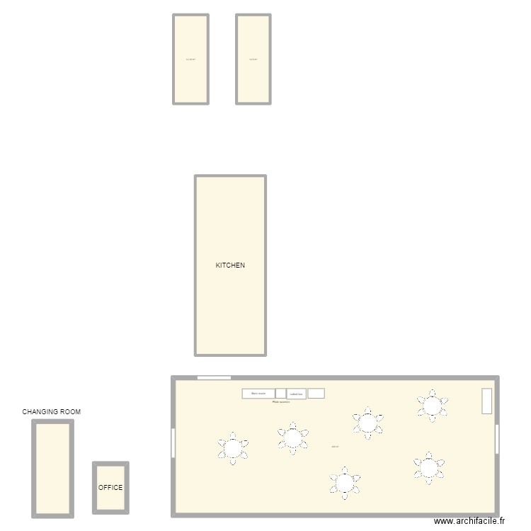 layout project. Plan de 6 pièces et 297 m2