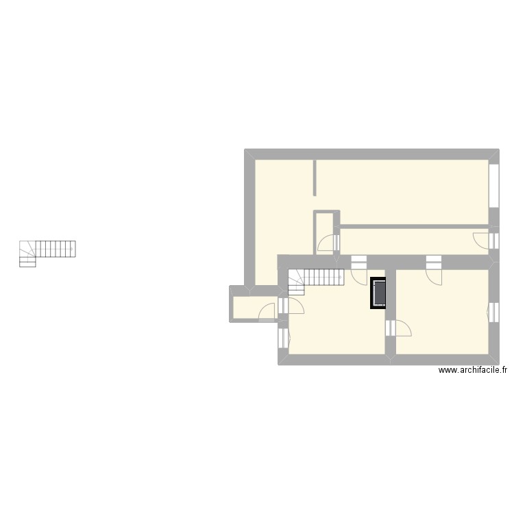 maison rdc. Plan de 4 pièces et 101 m2