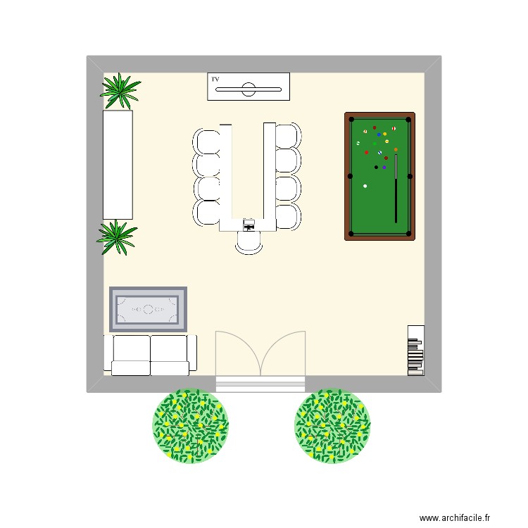 Miquel. Plan de 1 pièce et 24 m2