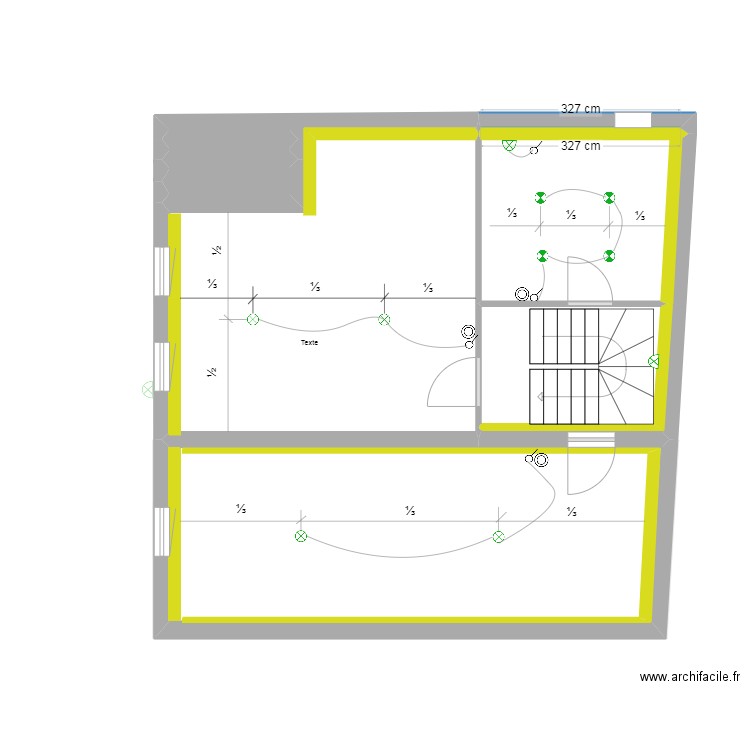 SCHMITT - R+1 - éclairage. Plan de 13 pièces et 117 m2