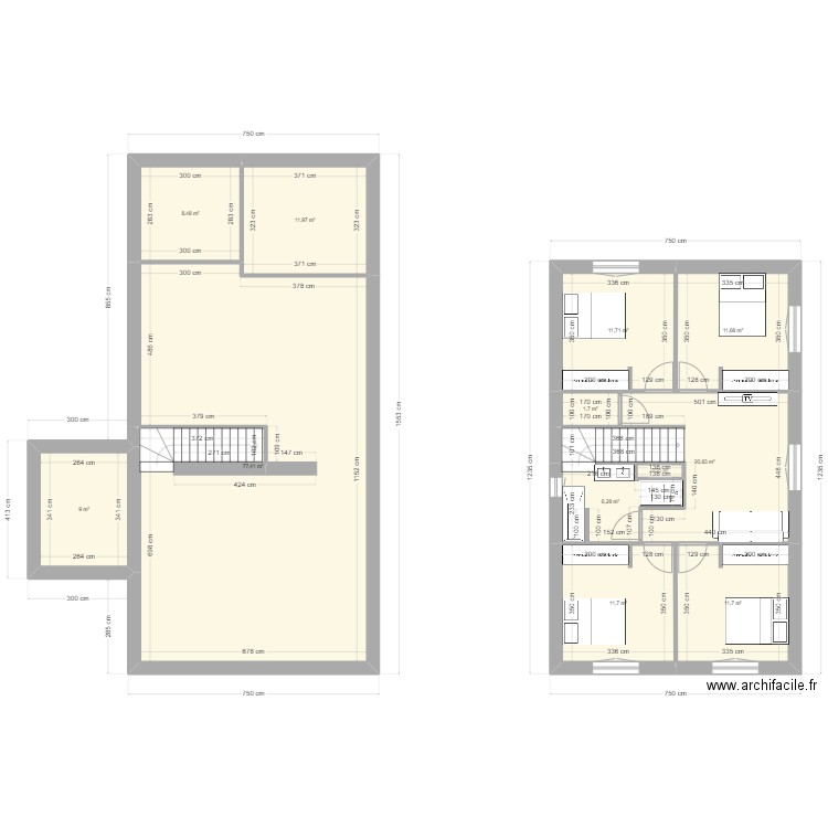 SAINT-JEAN NOBLES modif 2. Plan de 12 pièces et 183 m2