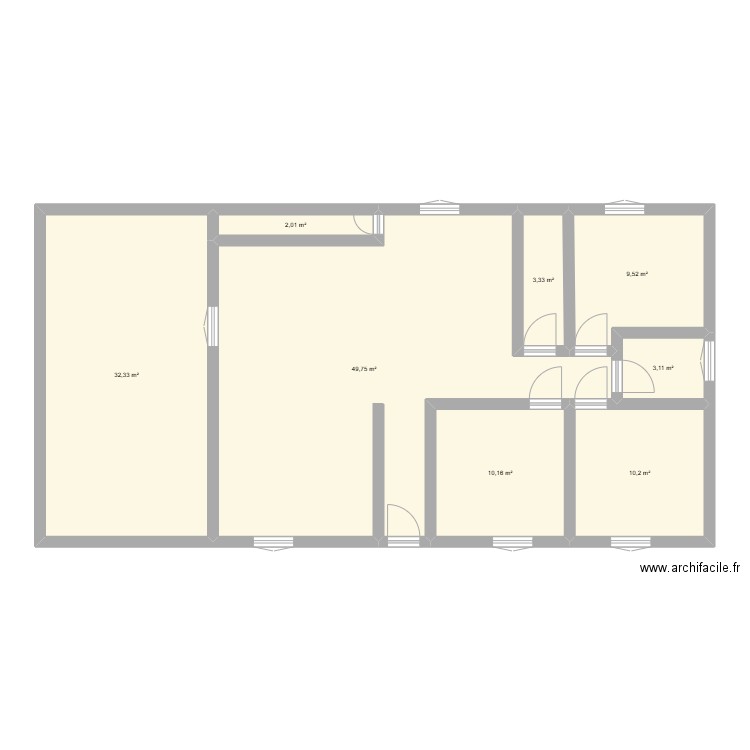 BENET ORIGINAL. Plan de 8 pièces et 120 m2