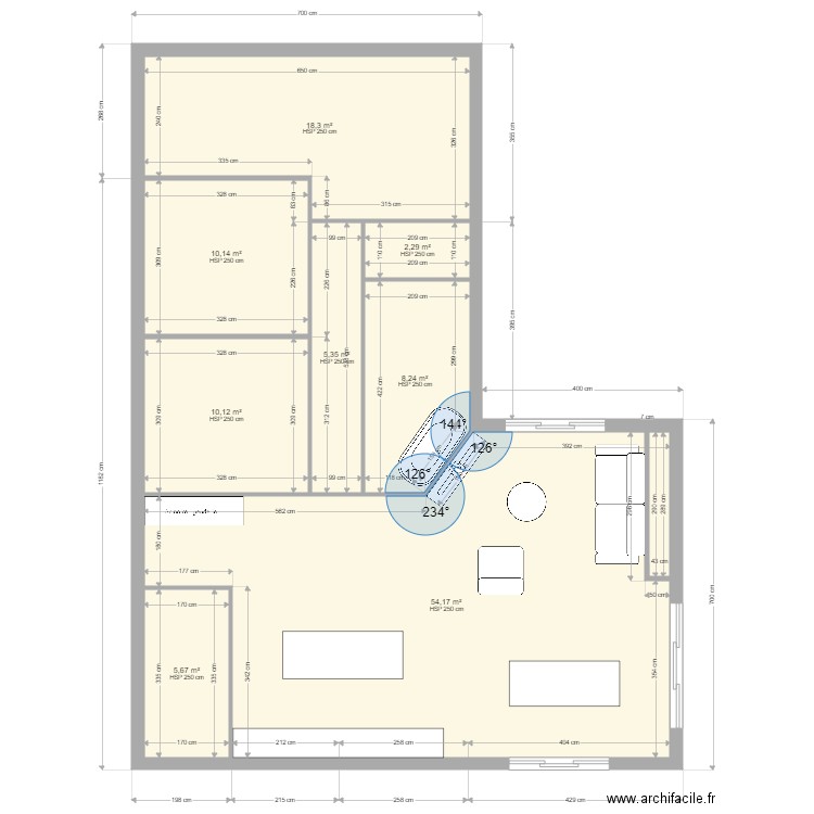 MEZOS NOUVEAU. Plan de 8 pièces et 114 m2