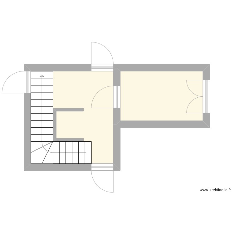 sas 64. Plan de 2 pièces et 16 m2