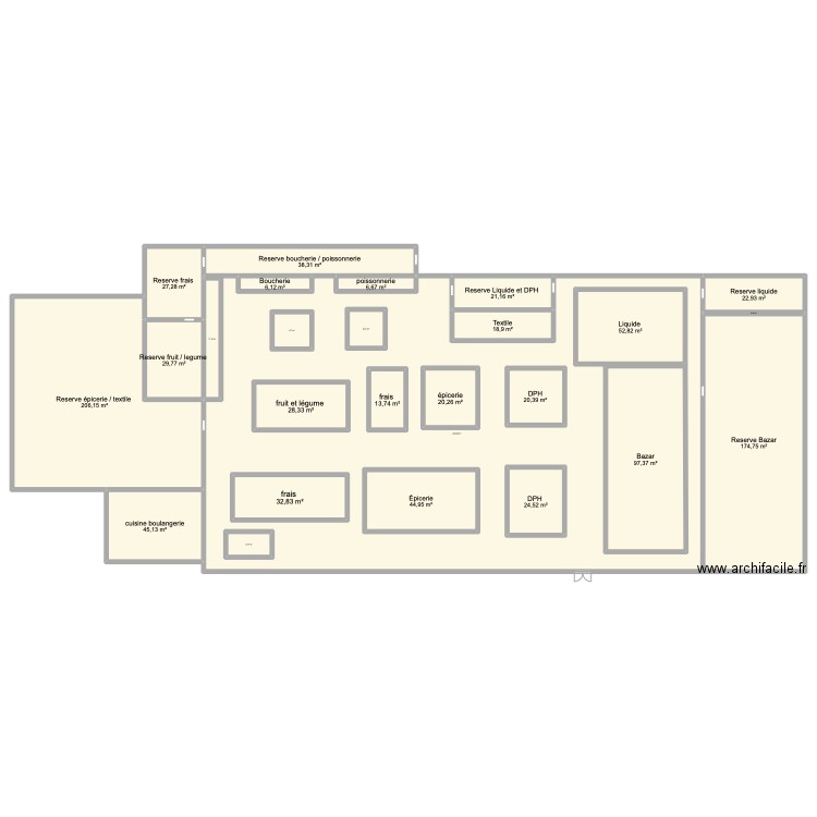 Entreprise plan . Plan de 26 pièces et 1895 m2