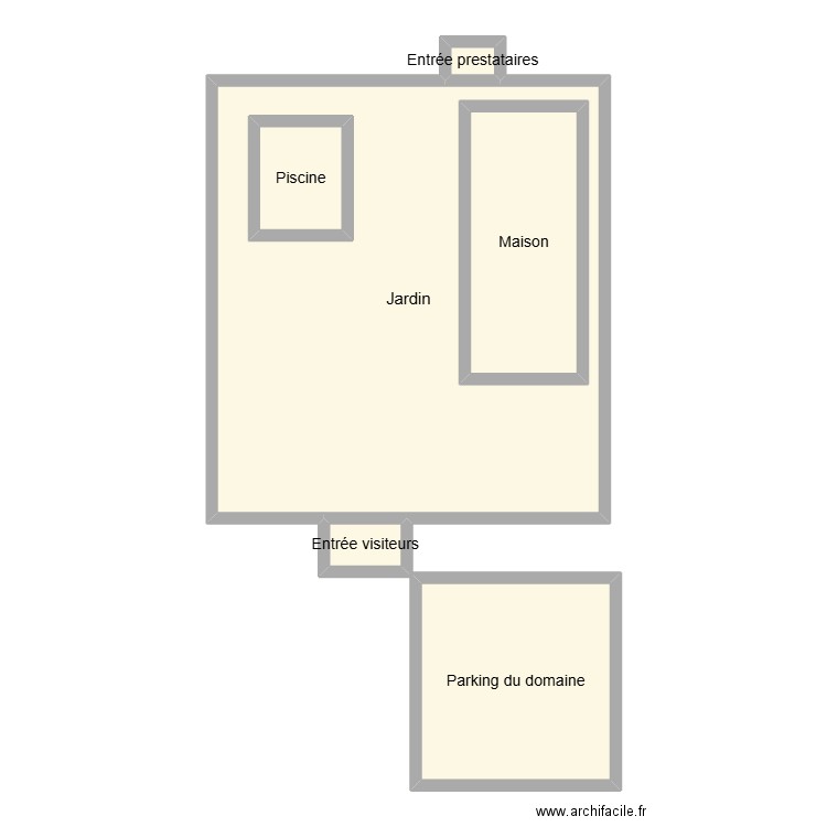 plan exterieur . Plan de 6 pièces et 140 m2