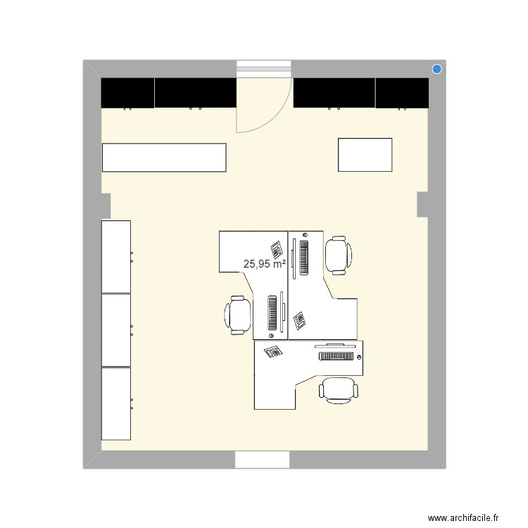 Projet 1. Plan de 1 pièce et 26 m2