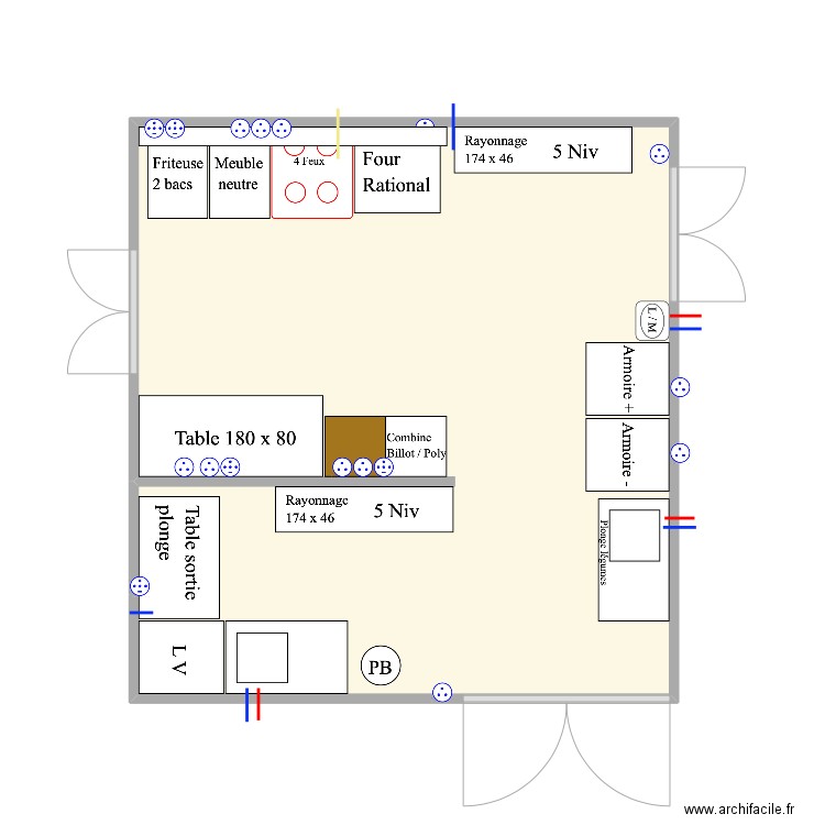 Traiteur Favreau Traiteur . Plan de 1 pièce et 28 m2