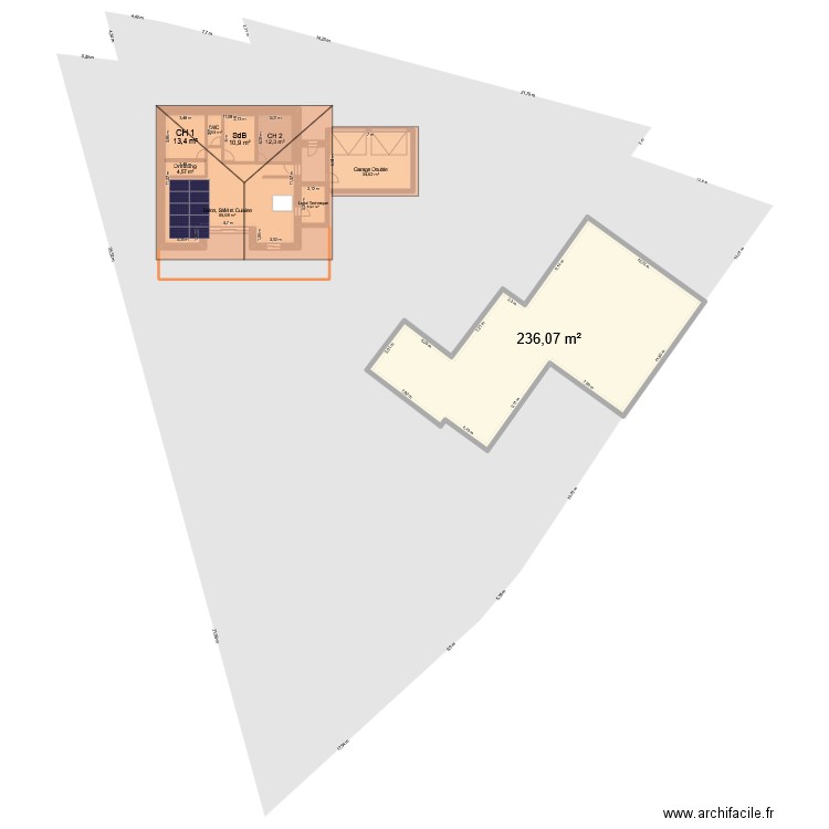 Maison Laroque V2. Plan de 9 pièces et 438 m2