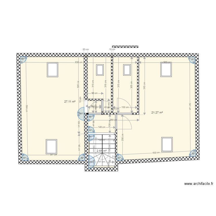 VOBAL44B H.J. Plan de 3 pièces et 51 m2